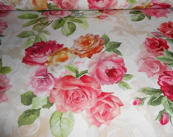 Rosen Rosensträuße Timeless  Baumwolle Patchworkstoff 50x110 cm