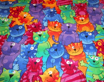 Cat Timeless katoen patchwork stof 50 x 110 cm