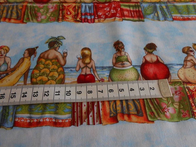 Fruit Ladies Elisabeth Studios 47x110 cm Stripe Meer Bademode Baumwolle Patchworkstoff Bild 5