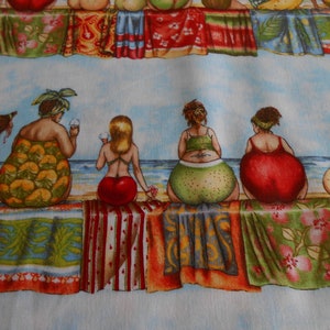 Fruit Ladies Elisabeth Studios 47 x 110 cm Stripe Sea Swimwear Cotton Patchwork Fabric image 4