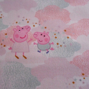 Happy Peppa und George Baumwollstoff lizensiert 50x112 cm