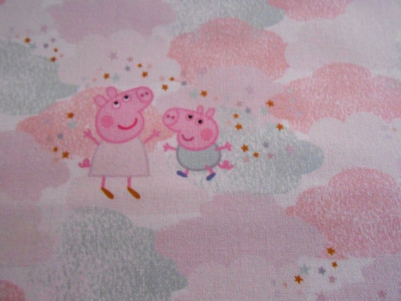 Happy Peppa und George Baumwollstoff lizensiert 50x112 cm