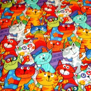 Cats Cat Cat Timeless Cotton Patchwork Fabric 50 x 110 cm
