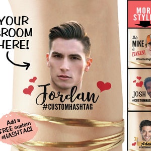 Bachelorette Party Favor - Bachelorette Tattoo - Bachelorette Party Favors - Groom&#39;s Face Tattoo - Bride Tattoo - Bride Gift - Funny Gift