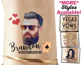 Bachelorette Party Favor - Bachelorette Tattoo - Bachelorette Party Favors - Groom's Face Tattoo - Bride Tattoo - Bride Gift - Funny Gift