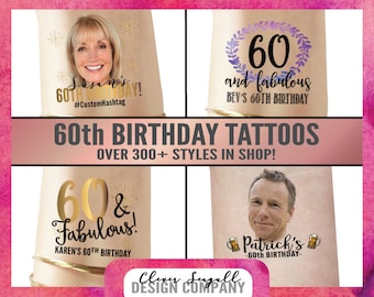 60th Birthday Party Favors | 60th Birthday Decorations, 60th birthday for women, for men, 60 and fabulous, sixty, cheers to 60 years, gift