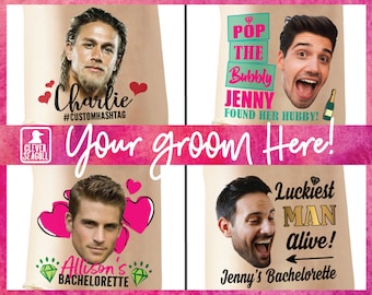 Bachelorette Party Favors - Bachelorette Tattoo - Groom Tattoo - Funny Party Favors - Face Tattoo - Custom Tattoos - Tattoo for her