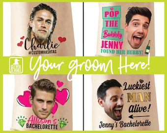 Bachelorette Party Favor - Bachelorette Tattoo - Bachelorette Party Favors - Groom's Face Tattoo - Bride Tattoo - Bride Gift - Funny Gift