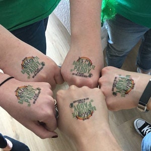 St. Patrick&#39;s Day Bachelorette Party Tattoos | lucky in love, just lucky, favors, decorations, green, clover, st pattys day, custom, irish