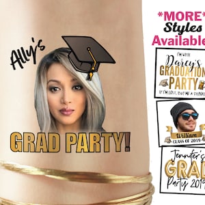 Custom Graduation Tattoos, Graduation Party Favors, Graduation Party Decorations, Grad Party Favors, High School Grad, College Graduation