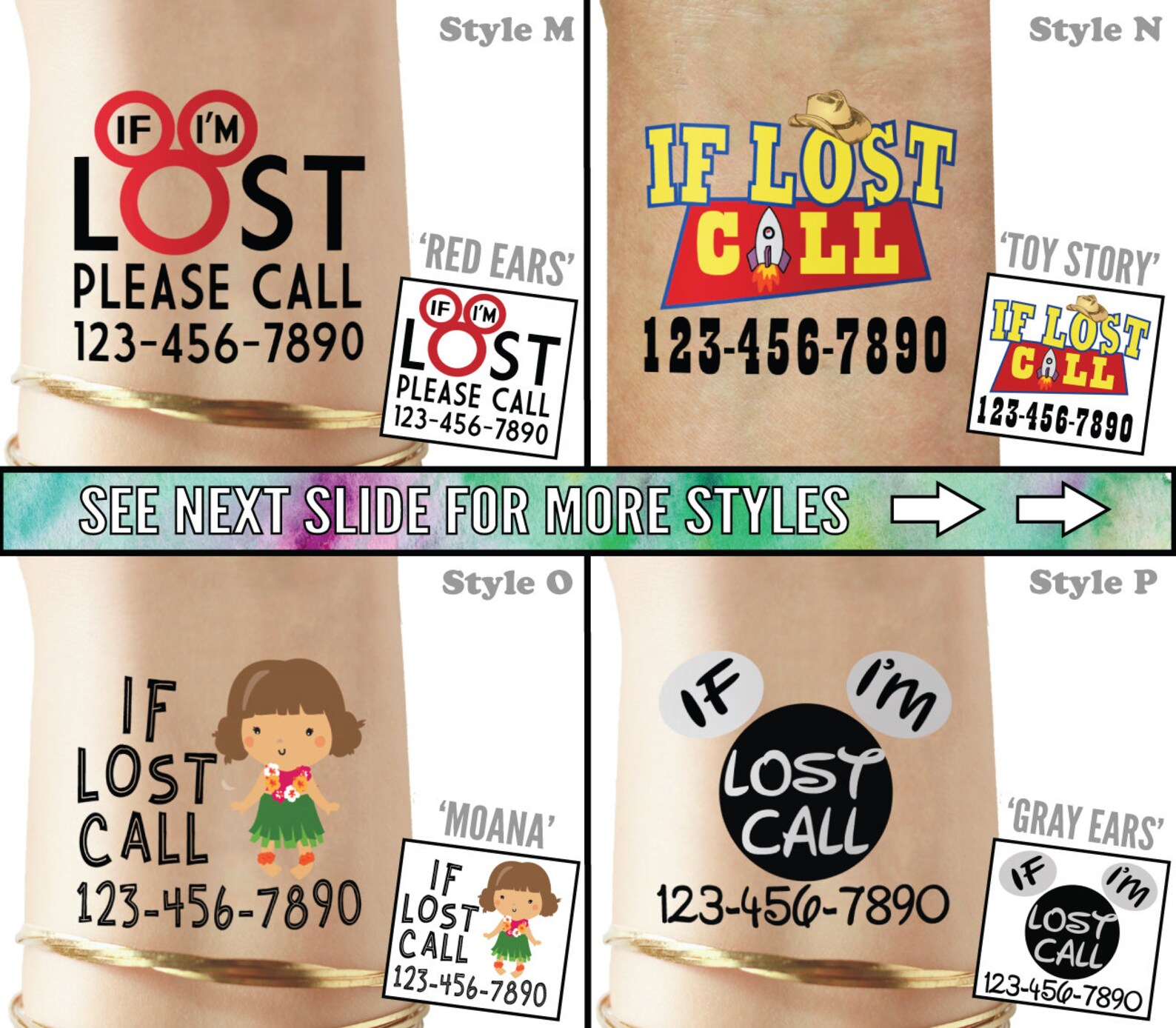 Child Safety Tattoos Safety ID Tattoos Temporary Tattoos Etsy