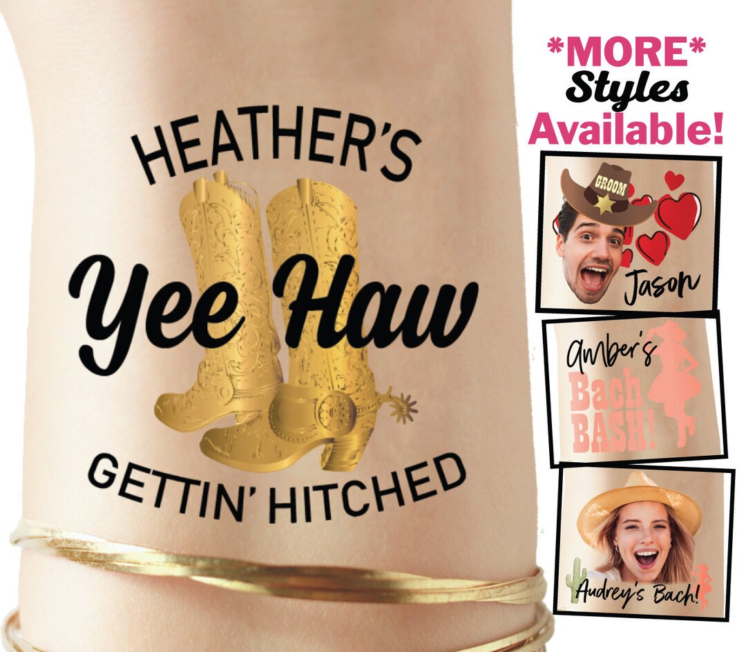 Austin Texas Temporary Tattoos Austin Bachelorette Party, Western