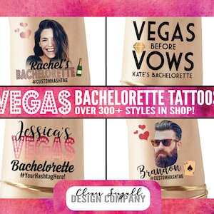 Custom Bachelorette Party Temporary Tattoos - Vegas Theme girls weekend - Vegas before Vows - bachelorette party favors Viva Las Vegas Baby
