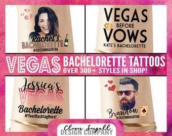 Vegas Before Vows. We are what happens in Vegas. Temporary tattoos. Party Favor. Vegas Bachelorette Tanks. Bridesmaid. Wifey. Bride Tank Top