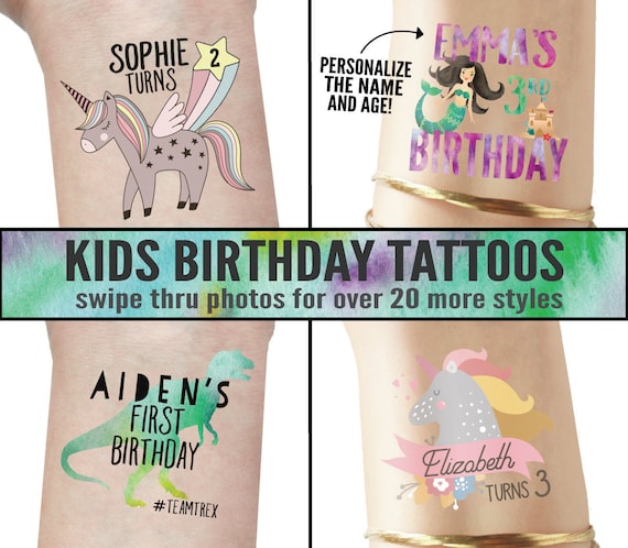 Tatuajes de cumpleaños decoración de fiestas infantiles invitaciones de  cumpleaños favores Primer cumpleaños de niños fiesta de cumpleaños infantil  Ideas de 1er cumpleaños -  México