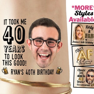40th Birthday Gifts for Women | 40th birthday gift, 40th birthday gift for man, 40th birthday decoration, 40th birthday face tattoos