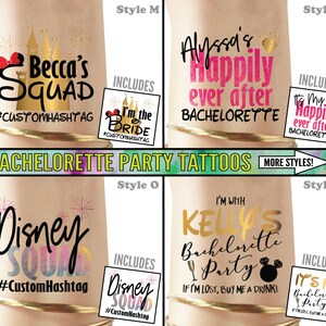 Set of Disney birthday tattoos, disney party invitation, disney birthday tshirt, princess birthday disney birthday girl shirt princess party image 5