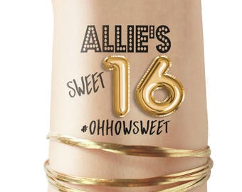 16th birthday favor, sweet sixteen 16, 16th birthday party, 16th birthday gift, sweet 16 party, sweet 16 gift, sweet 16 shirt, tattoos