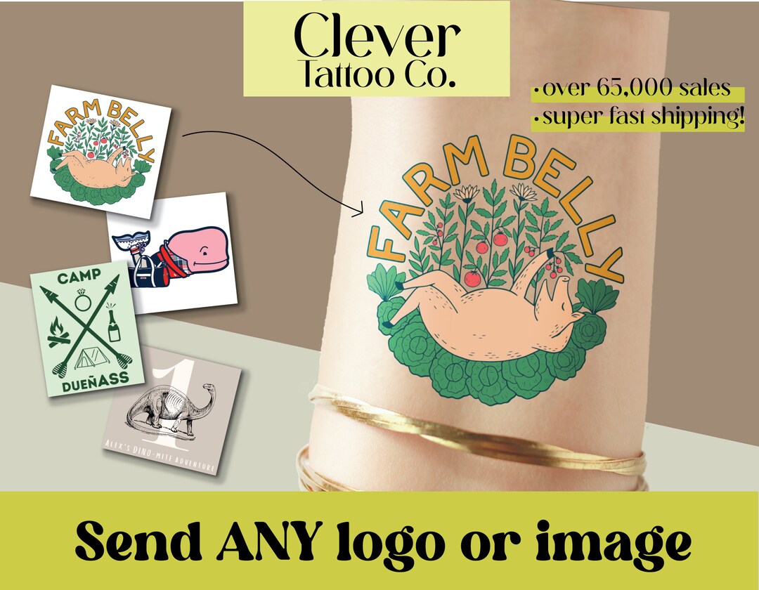 Custom Image Temporary Tattoo Company Logo Logo Tattoo Custom Tattoo