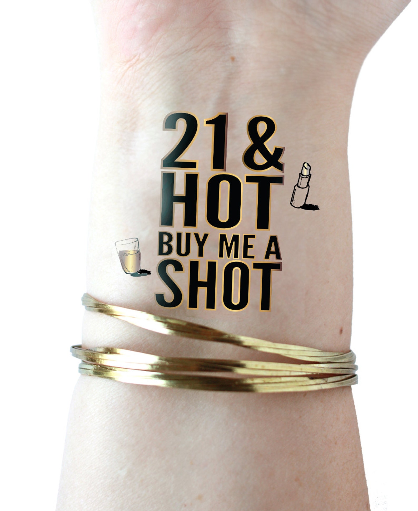 Schärpe Zum 21. Geburtstag Schwarz Mit Goldfolie – 80 Cm Lang, Satin, Mit Anstecknadel, „21 & Hot Buy Me A Shot“
