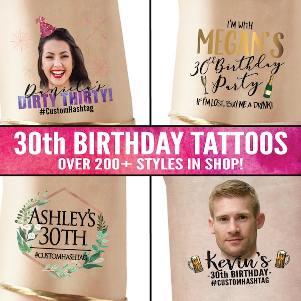 30th birthday tattoos, 30th birthday gift, dirty thirty, 30th birthday party, dirty 30, 30th birthday decor, birthday banner cheers to 30