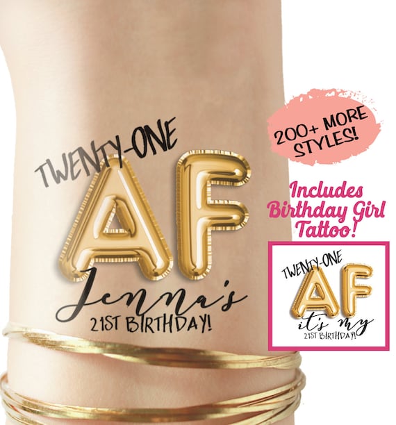 21st birthday gift, 21 AF, 21af, twenty one, 21st birthday party, finally 21, finally legal, 21st birthday sash, 21st birthday favor tattoo