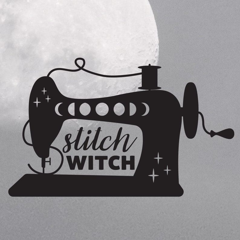 Stitch Witch Vintage Sewing Machine Vinyl Decal Sticker Good Etsy