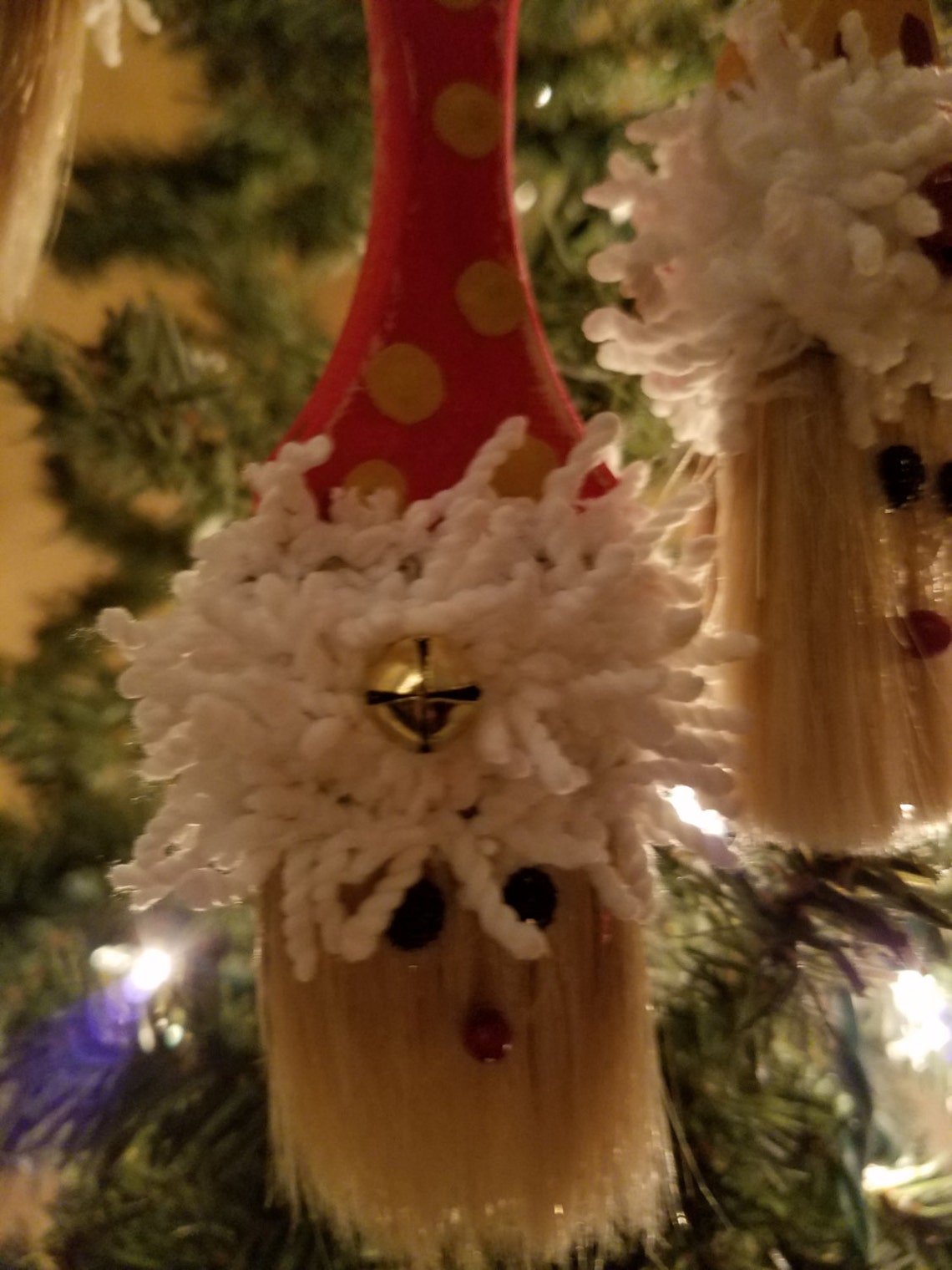 Santa Claus Paintbrush Christmas Ornaments Etsy