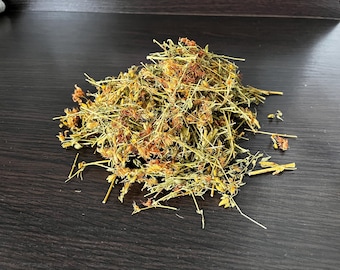 Hierba de San Juan seca 28 g / Té de hierbas relajante / Recolectado en la naturaleza de forma orgánica / Apoyo natural para el estado de ánimo