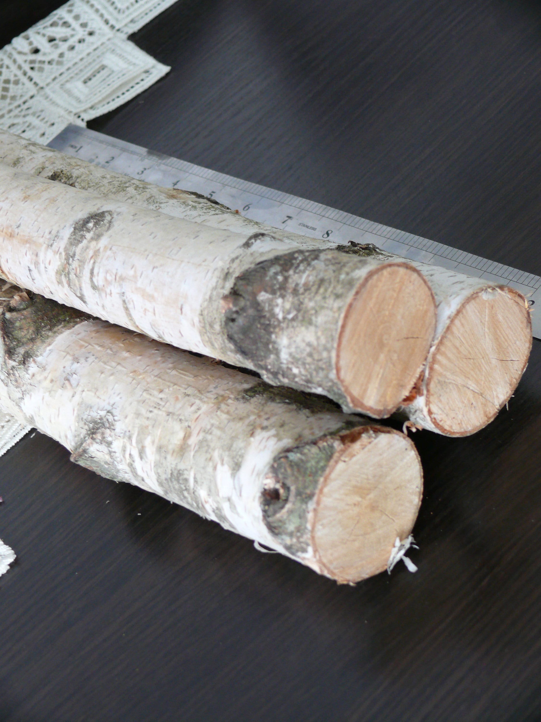3 white Birch branches Birch Logs Birch Wood Etsy