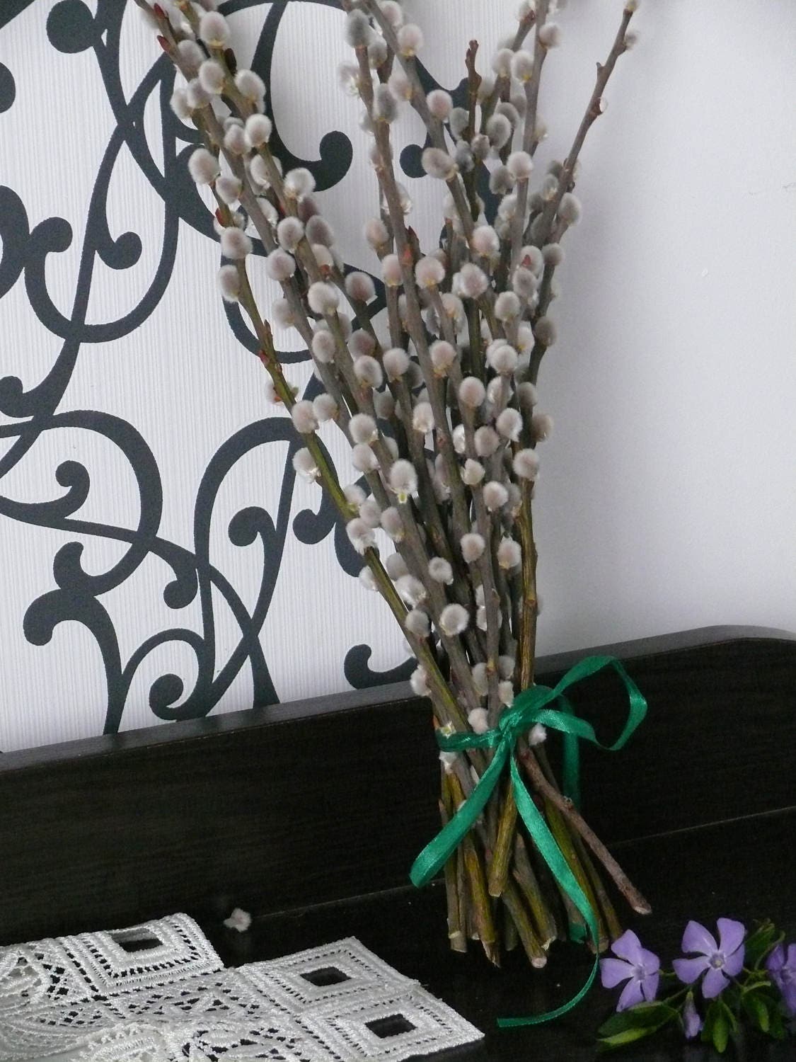 Weidenkätzchen-Zweige, Ostern Frühlings-Dekor, 20 Stiele (30-40 cm)