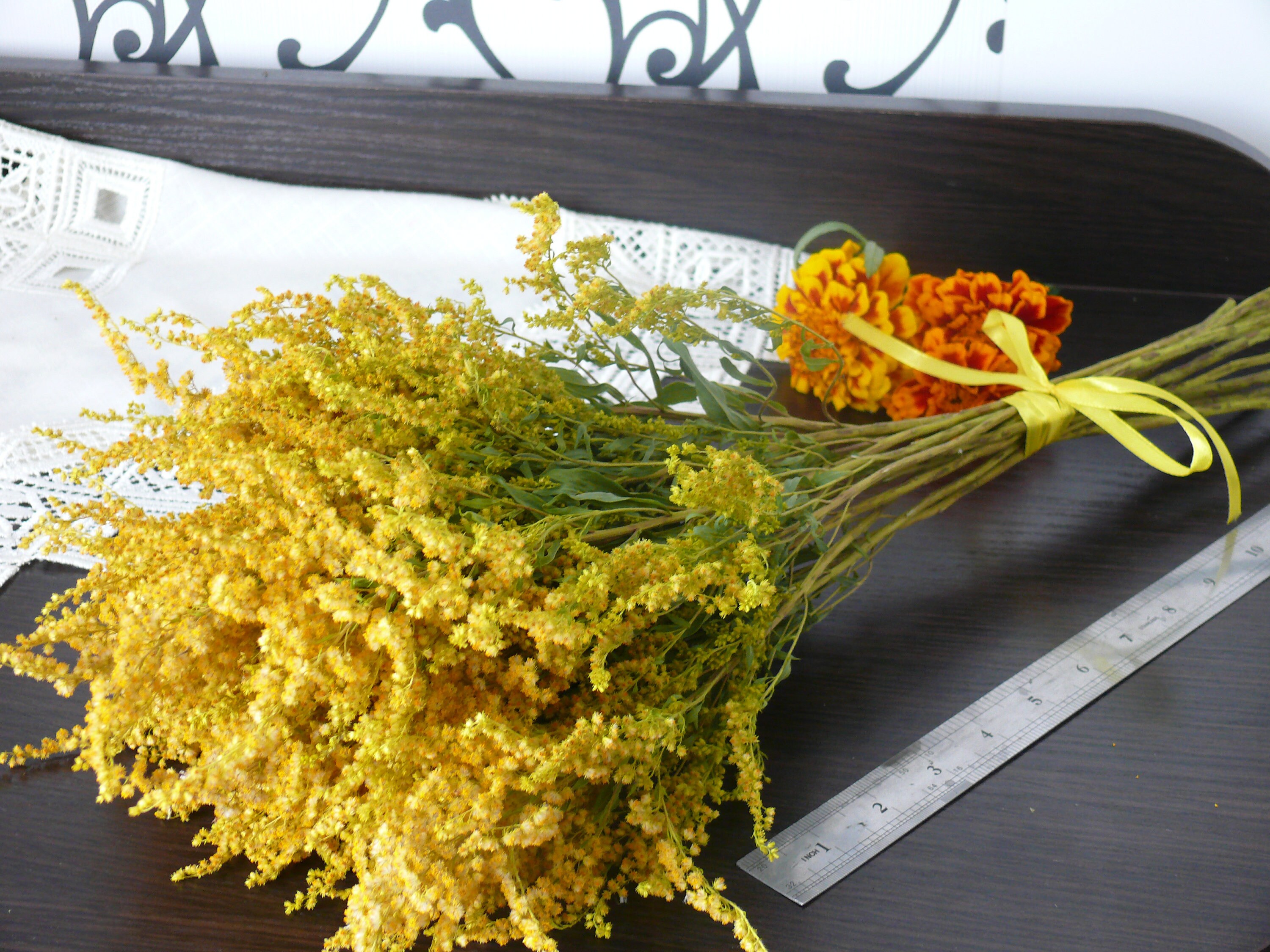Yellow flowers dried Goldenrod yellow dried flower dried Etsy