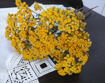 3oz Tansy, dried tansy, yellow tansy, yellow wedding, wedding decor.