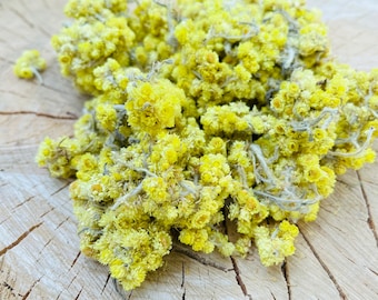 Dried Immortelle Flowers, Helichrysum Arenarium Loose Herb
