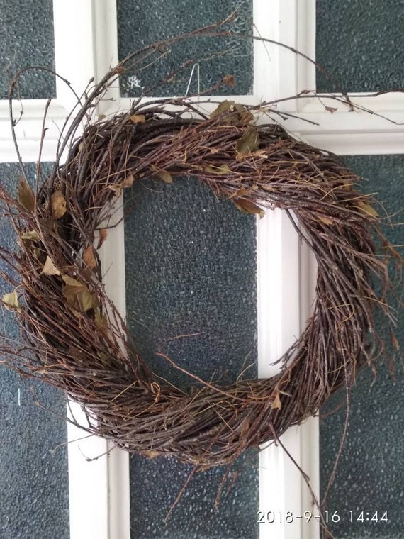 Wreath With Thin Birch Branches Easter Decor Birch Wreath Etsy