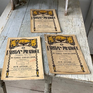 1920&#39;s  Antique  Art Deco design French interior decorating magazine stencils  content L&#39;artisan pratique decorative arts eco-friendly