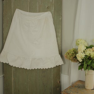 White Waffle Skirt Etsy