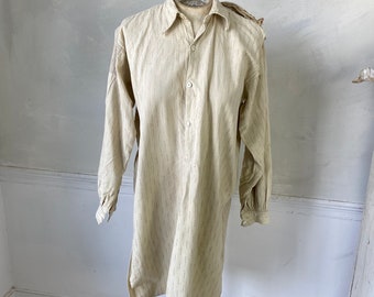 French Antique Linen/hemp/ Chore Shirt/ Biaude/ Smock/ Artist