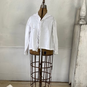 Vintage White Cotton Blouse French blouse Eyelet Lace Detail Boho steampunk eco-friendly