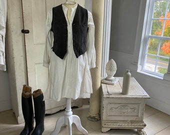 Arbetsväst Franska arbetskläder textil herr unisex väst boho shabby inredning miljövänlig