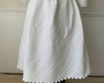 Gorgeous late 1800's VP monongram textured cotton skirt Petticoat