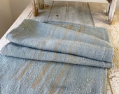 Dyed Blue Grain Sack Linen Fabric Blue bag pillow sack Feedsack Rustic Grainsack Vintage hemp textile European