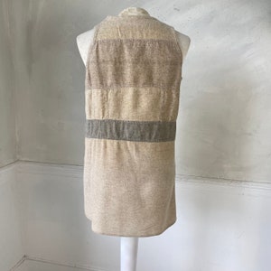 AMAZING! PIECED Vintage Wool Shirt Vest 1920s Wool Undershirt French Workwear Under Layer Boho steampunk eco-friendly