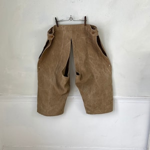 Bourgeron Pants 1900 Antique Early Xxth Century French Linen