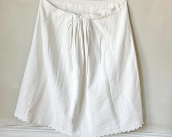 Antique French Blue Grey Cotton Skirt With Number 4 Size S - Etsy