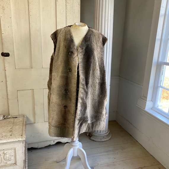 Faux Fur 1970's vest RAD and ODD men's clothing w