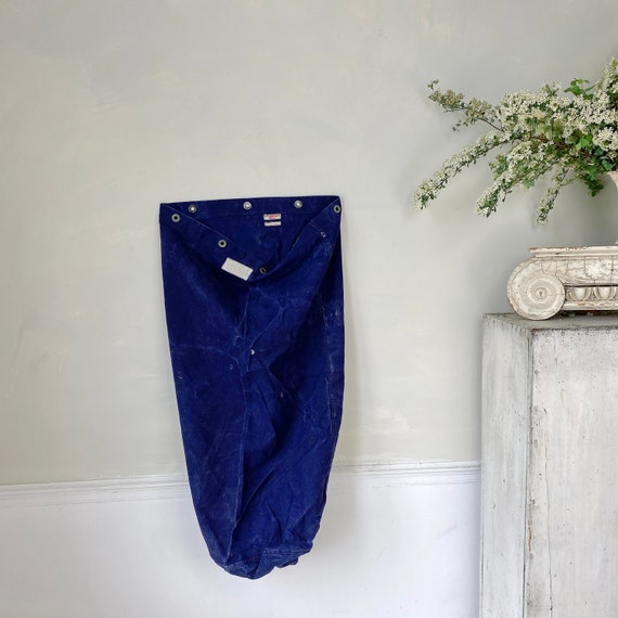 Distressed Antique Indigo blue Denim bag antique … - image 7