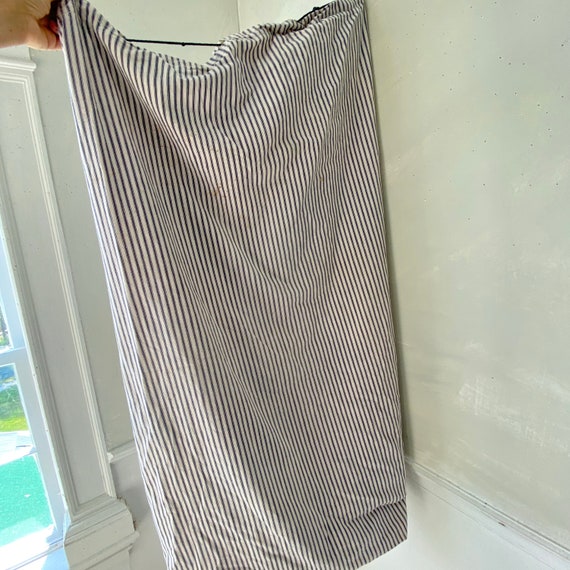Vintage laundry bag Indigo Ticking stripe  blue D… - image 9
