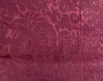 18th century Antique silk fabric curtain Portuguese or ItalianUnique window treatment eco-friendly