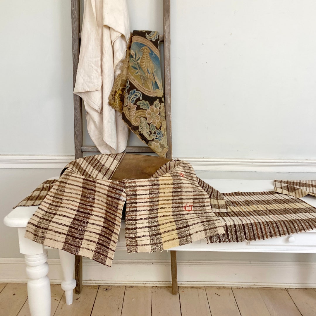 6 Set of SIX Vintage Antique Placemats Wool Handwoven Etsy